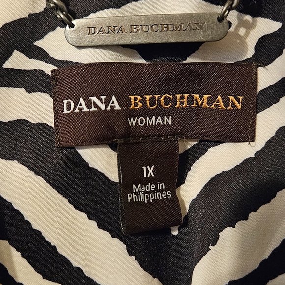 Dana Buchman Woman Zebra Print Jacket 1X - Picture 2 of 3